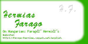 hermias farago business card